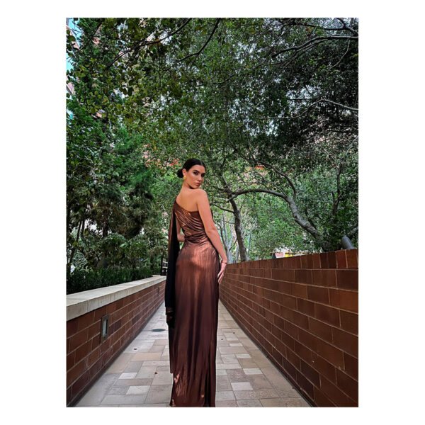 Electric Love Metallic Bronze Dress - Image 4
