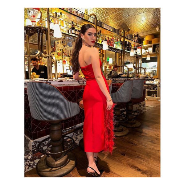 Lucky Red Midi Dress - Image 3