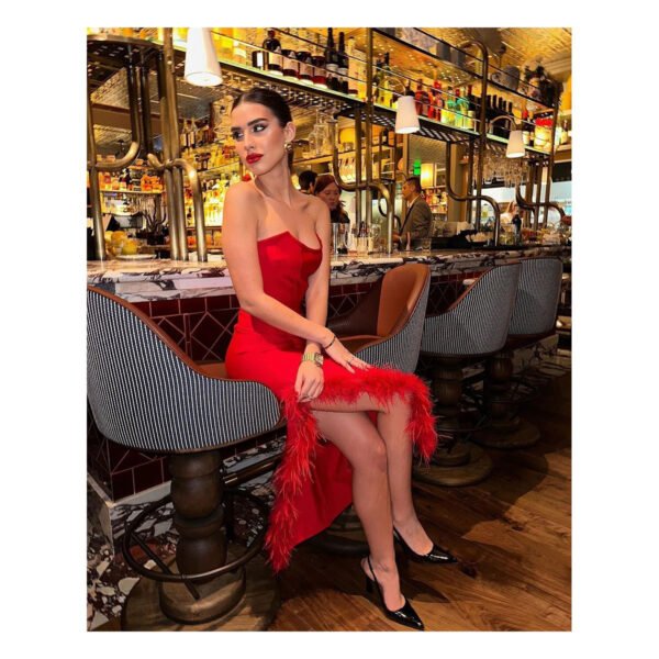 Lucky Red Midi Dress - Image 2