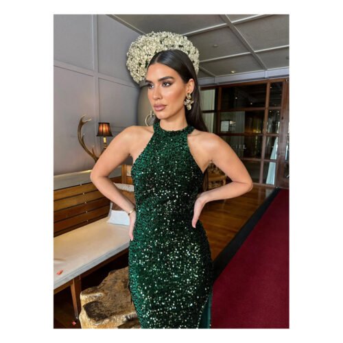 Anzueth Green Midi Dress - Image 2