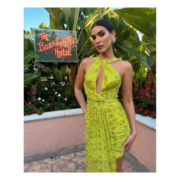 Nessi Mini Green Dress - Image 2