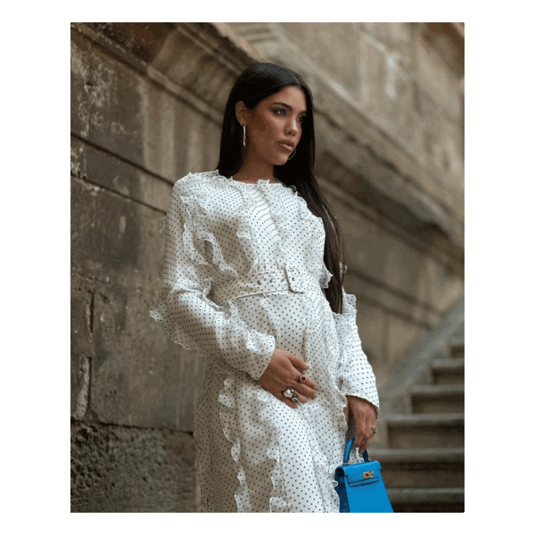 Tina Polka White Dress - Image 2