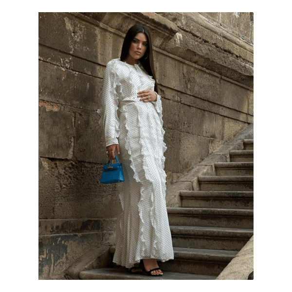 Tina Polka White Dress