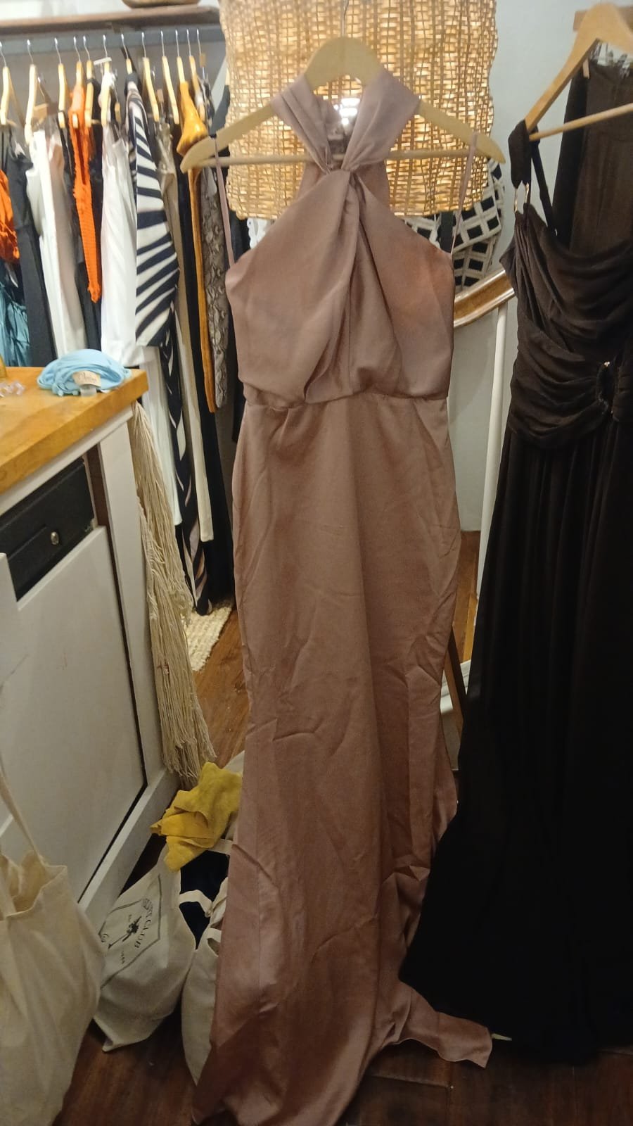 Bernice Satin Pink Dress
